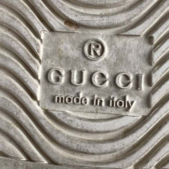 GUCCI White Multi-Color Leather Embroidered Low Top Sneakers - Picture 8 of 8